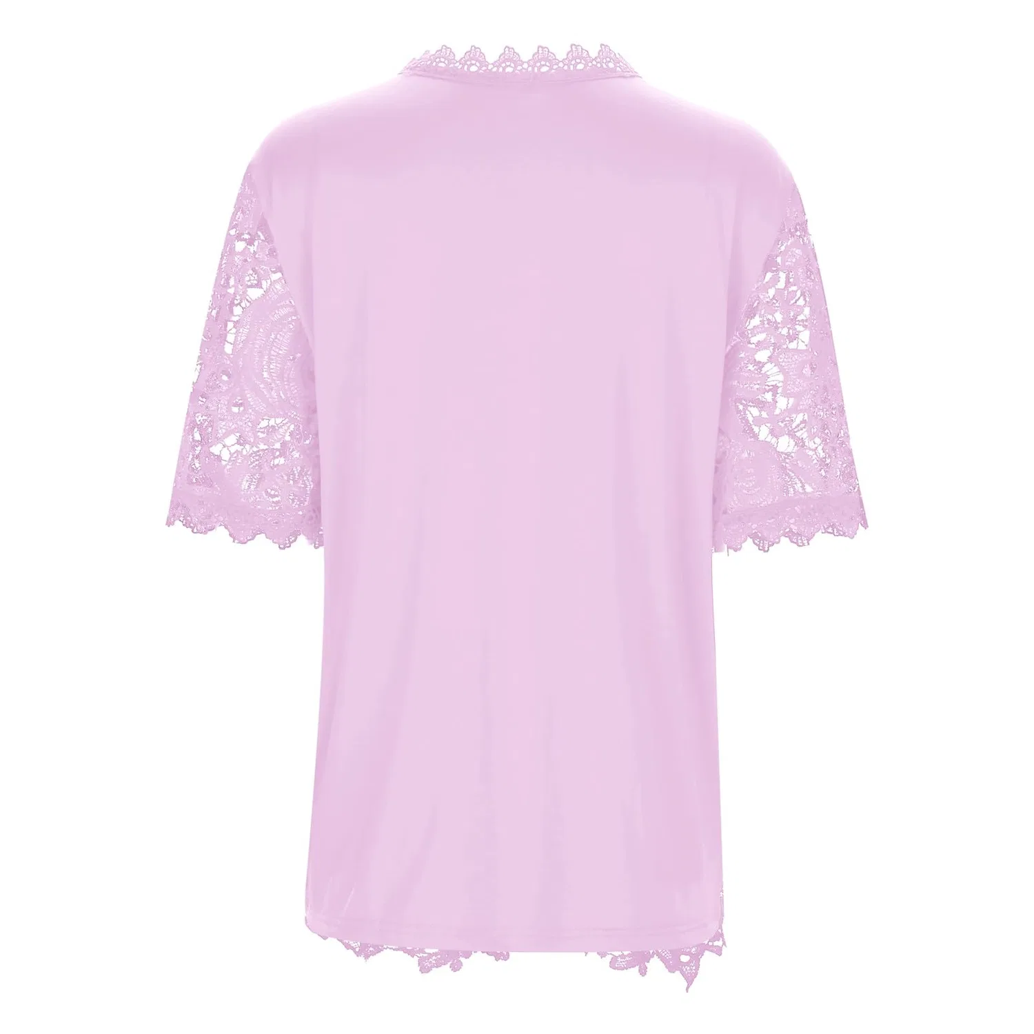 Женская блузка с жаккардом и V-образным вырезом Powder, Pink — фото 2