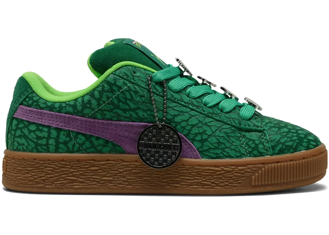 Детские кроссовки Lifestyle с принтом Teenage Mutant Ninja Turtles Puma Suede XL, Vine/Gum