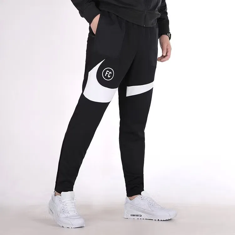 Штаны тренировочные футбольные с логотипом Nike, черный — фото 4