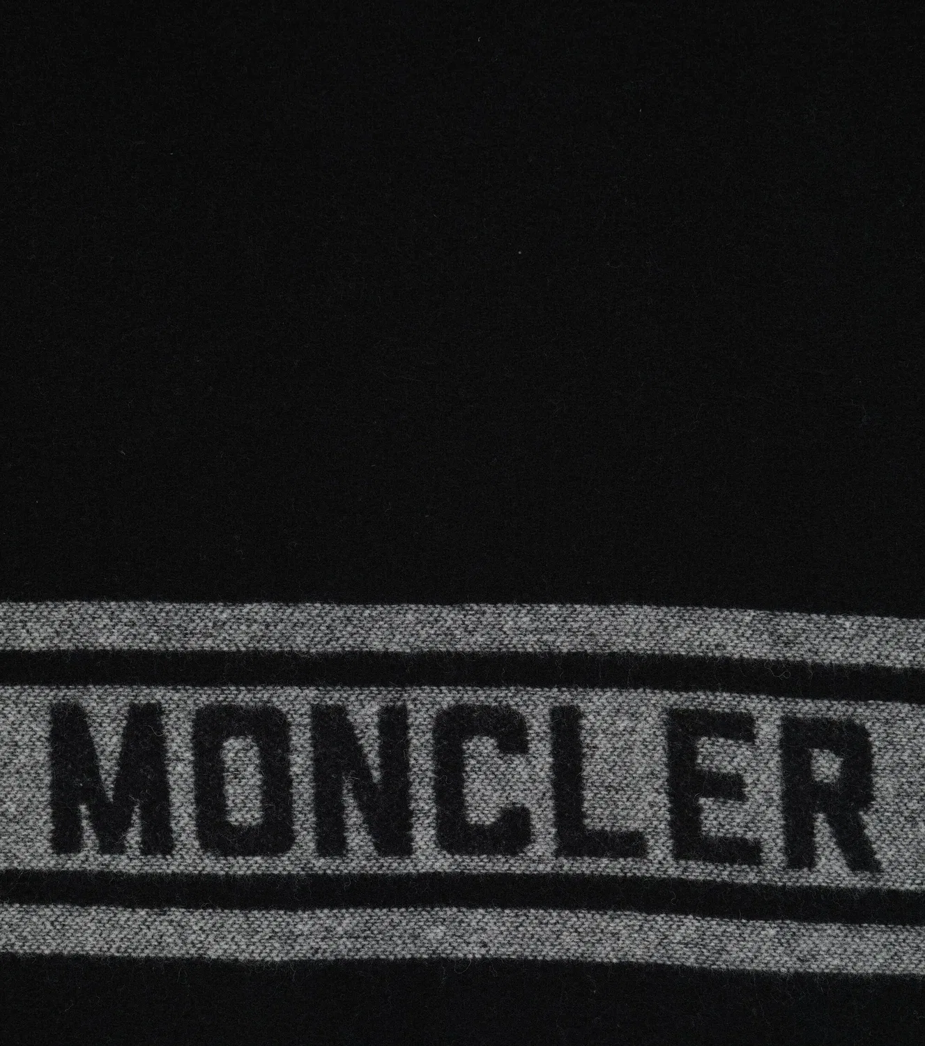 Пончо из шерстяной смеси Moncler Enfant, черный — фото 3