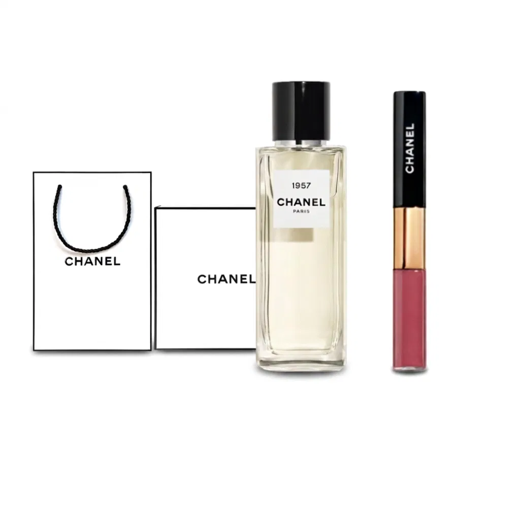 Женский набор для парфюмерии с жидкой помадой CHANEL