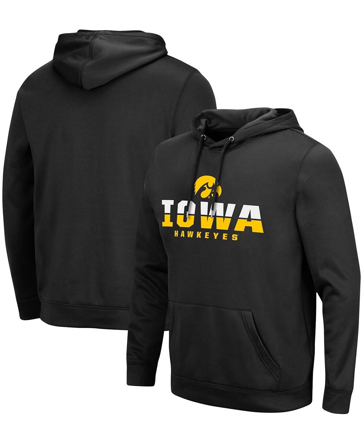 

Мужская черная толстовка с капюшоном iowa hawkeyes lantern Colosseum, черный