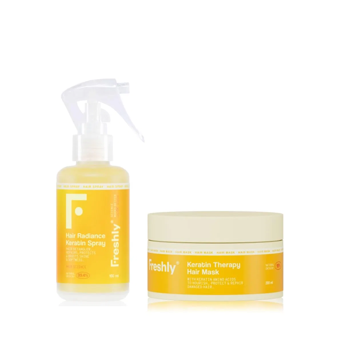 Набор для ухода за поврежденными волосами Keratin Strength & Repair от Freshly Freshly