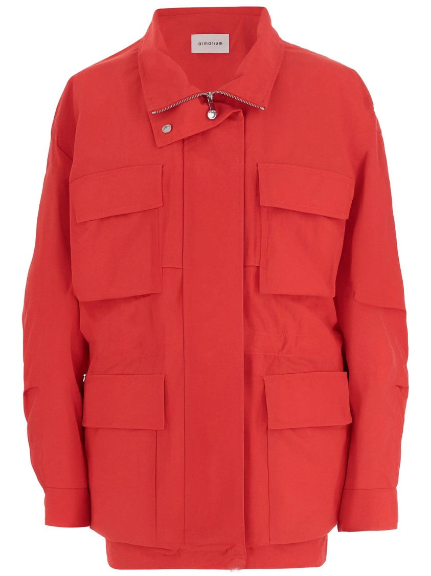 

Нейлоновая куртка с несколькими карманами Armarium, красный