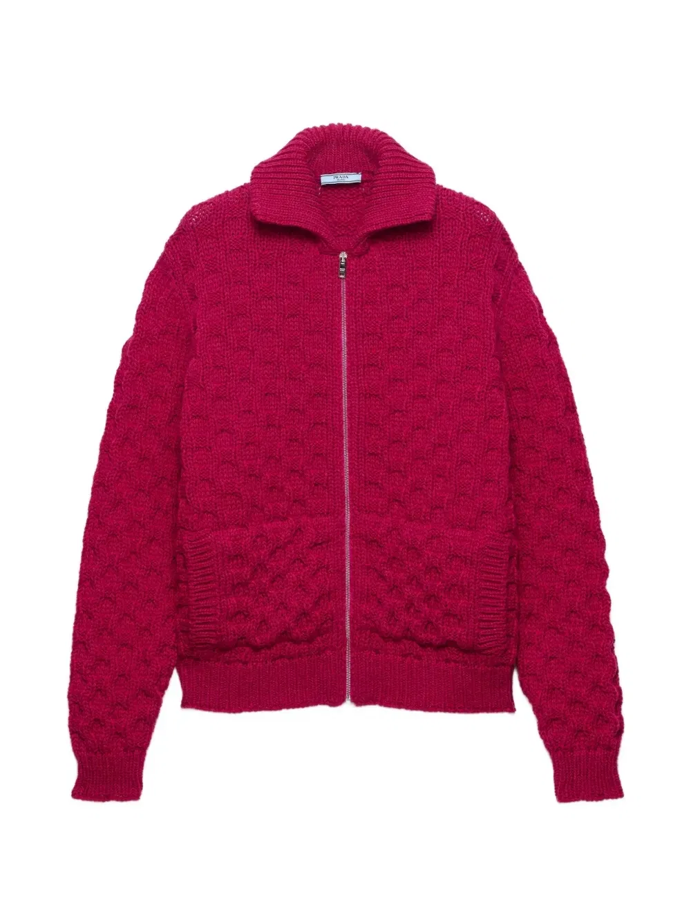 Шерстяной кардиган Prada, розовый