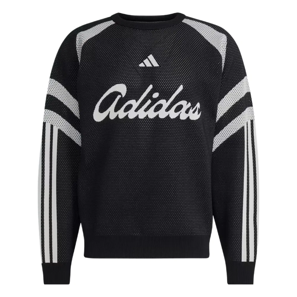 Мужской свитшот с круглым вырезом Black/White Adidas