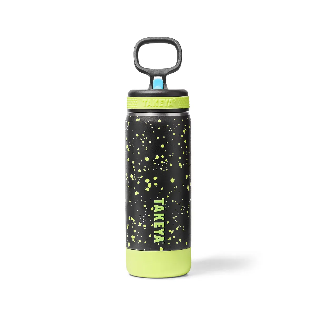 Детская бутылка для воды 21 см с светящейся крышкой и трубочкой Takeya Starry Glow, Starry Glow