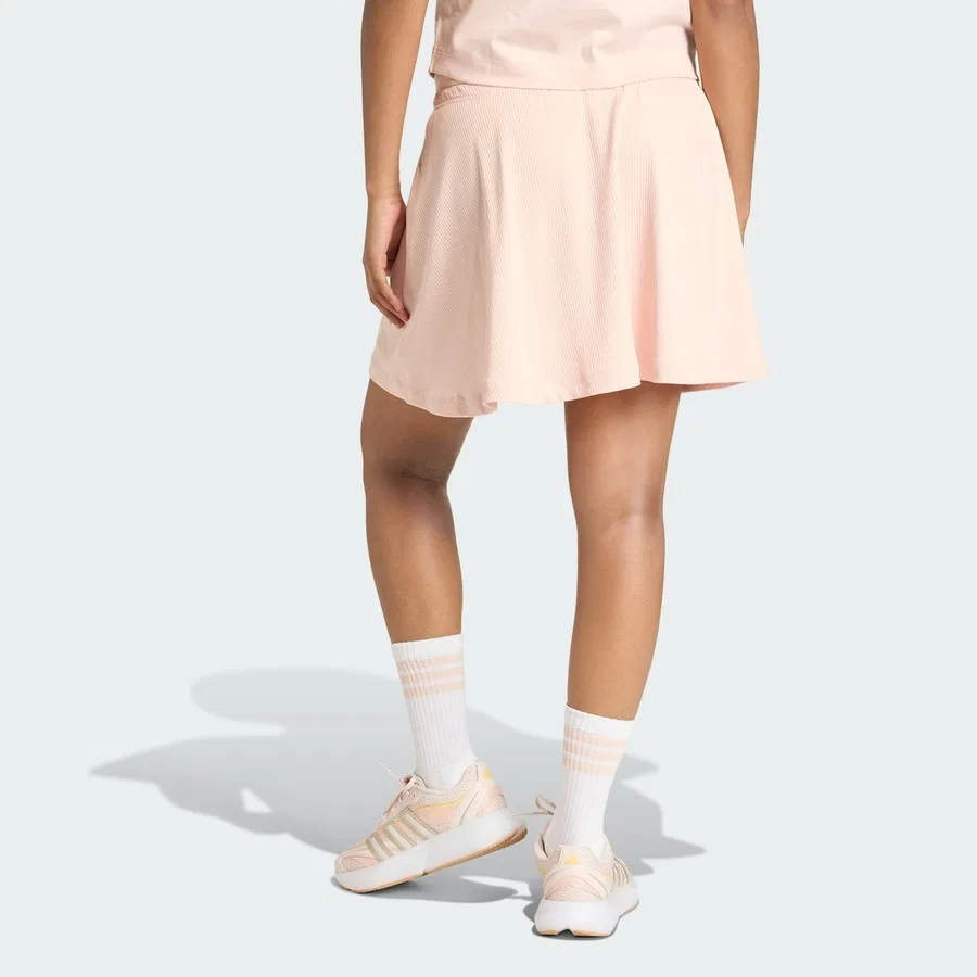 Юбка из рибаны с высокой посадкой и шнуровкой adidas Sportswear All Szn Ribana, Белый — фото 2