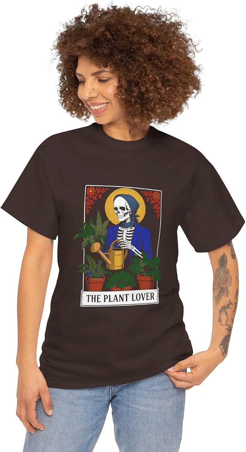 Мужская футболка с принтом Tarot Card Plant Lover Tee, тёмно-шоколадный — фото 4