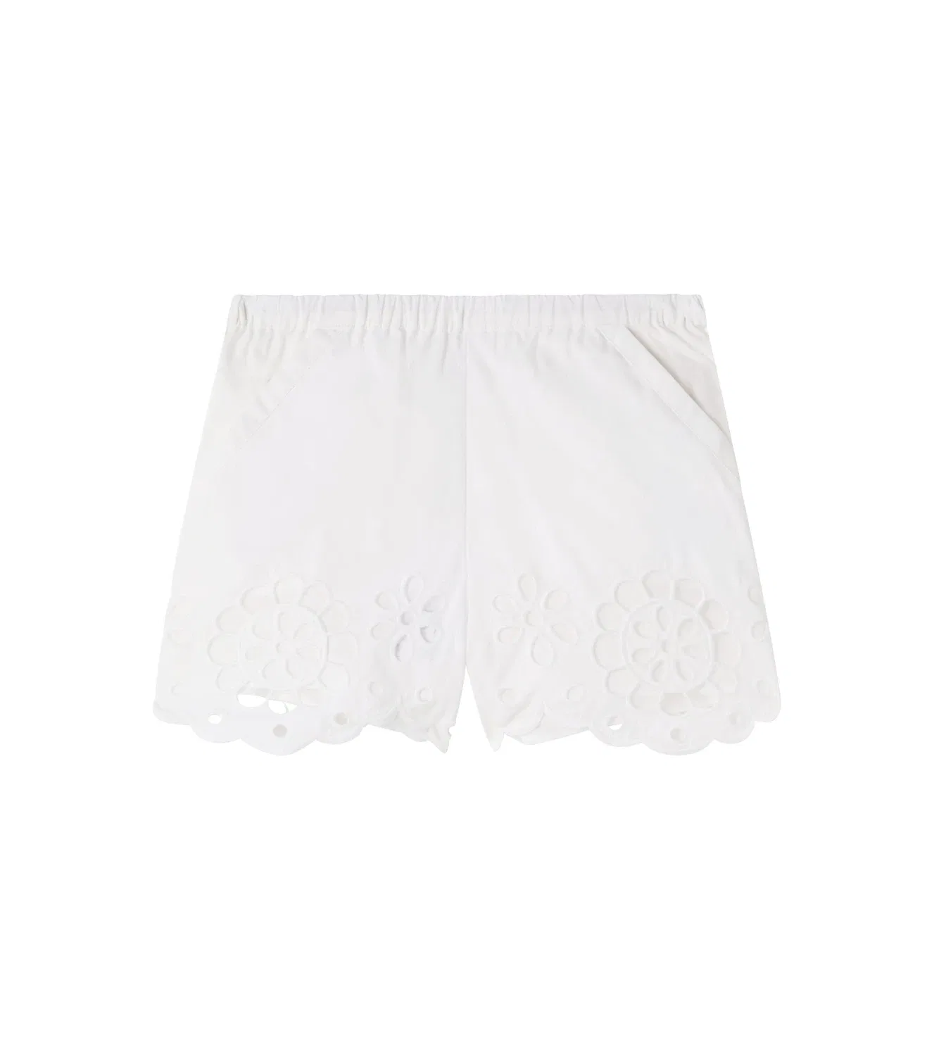Шорты хлопковые с вышивкой Awaken Zimmermann Kids, белый