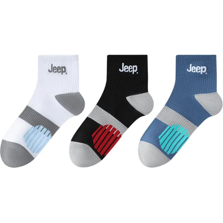 Детские носки с принтом Jeep, Black White Blue