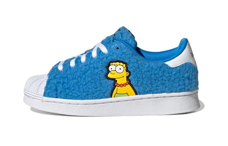 Детские кеды для мальчиков с принтом Superstar The Simpsons Marge Adidas Originals, Cloud White Core Black