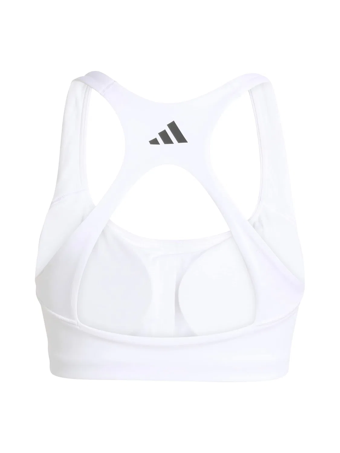 Спортивный бюстгальтер-бралетт Adidas Performance OPT 3S белого цвета — фото 2