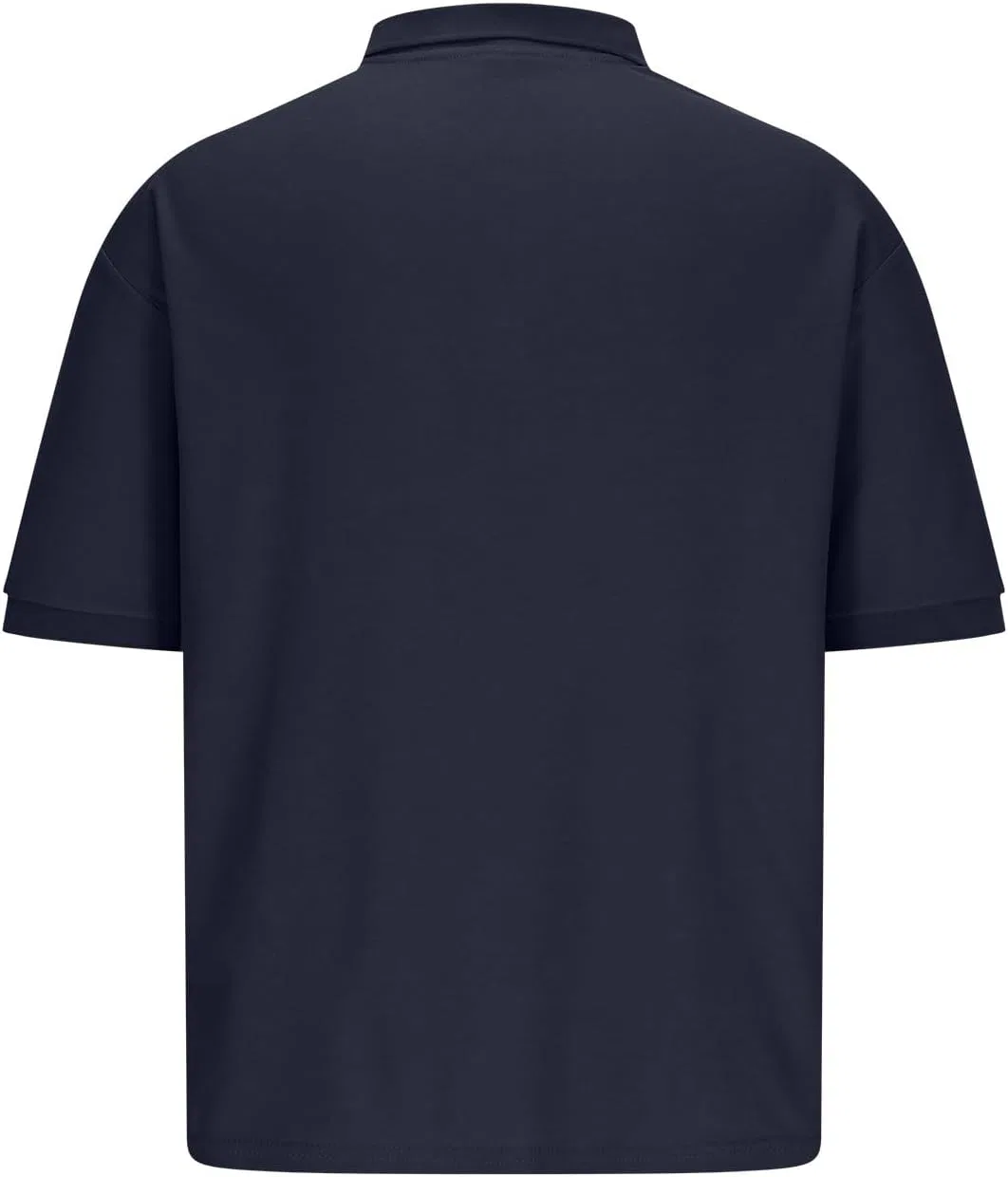 Мужская классическая рубашка с коротким рукавом Solid, Navy — фото 4