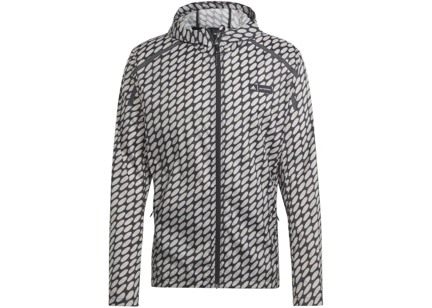 Мужская куртка с принтом Adidas x Marimekko Marathon Running Reflective Jacket, Black