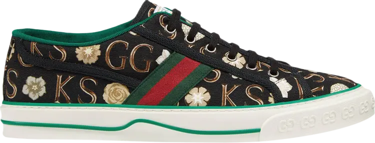 

Кроссовки Ken Scott x Gucci Tennis 1977 Black Monogram, черный