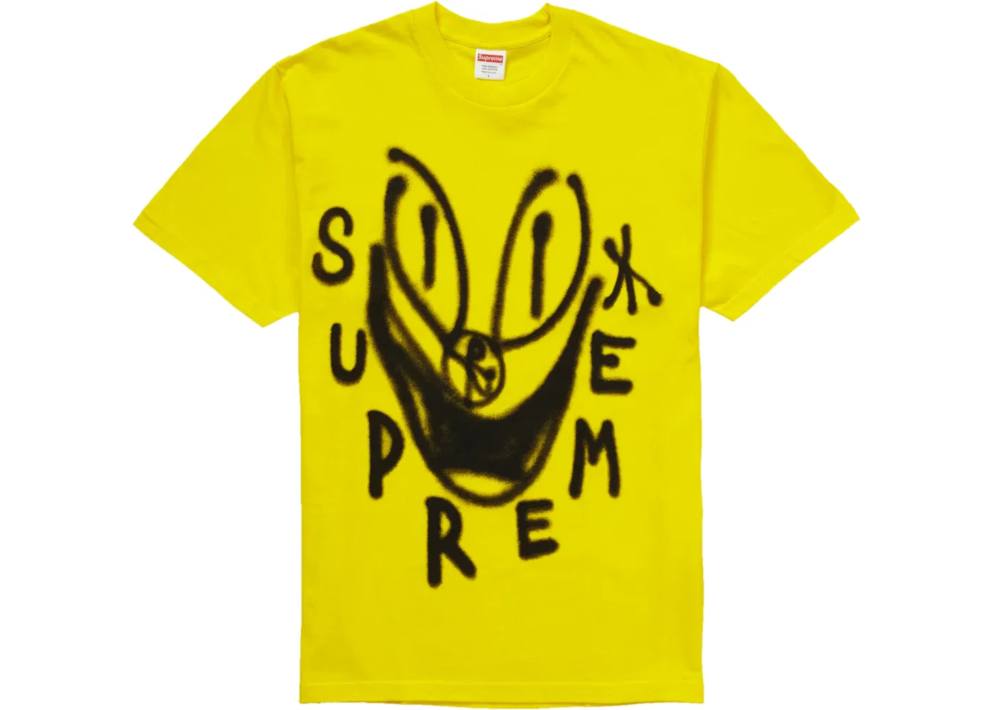 Мужская футболка с принтом Supreme Smile Tee, желтый