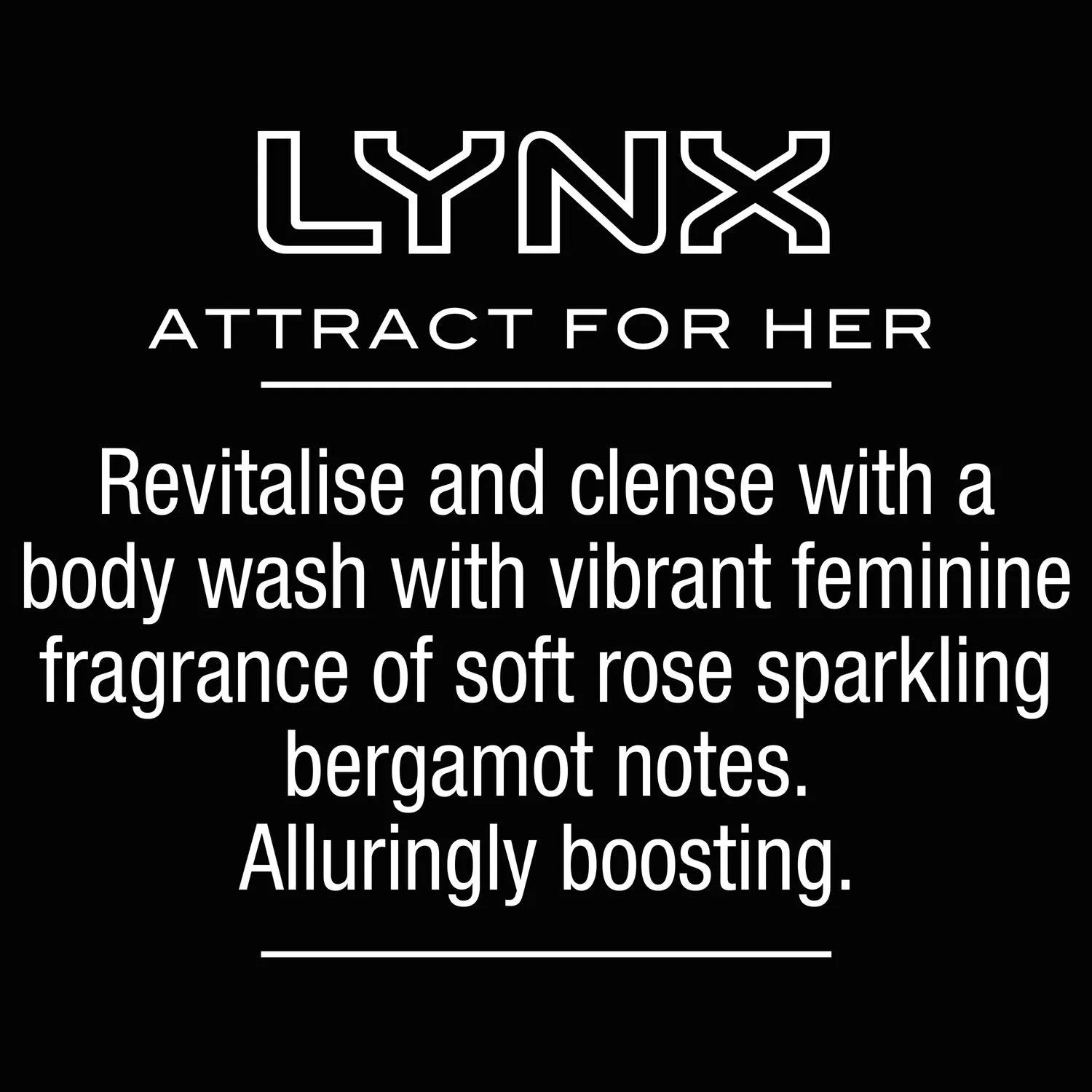 Гель для душа Attract For Her Refreshing Shower Gel, Lynx, 3 шт по 250 мл — фото 4