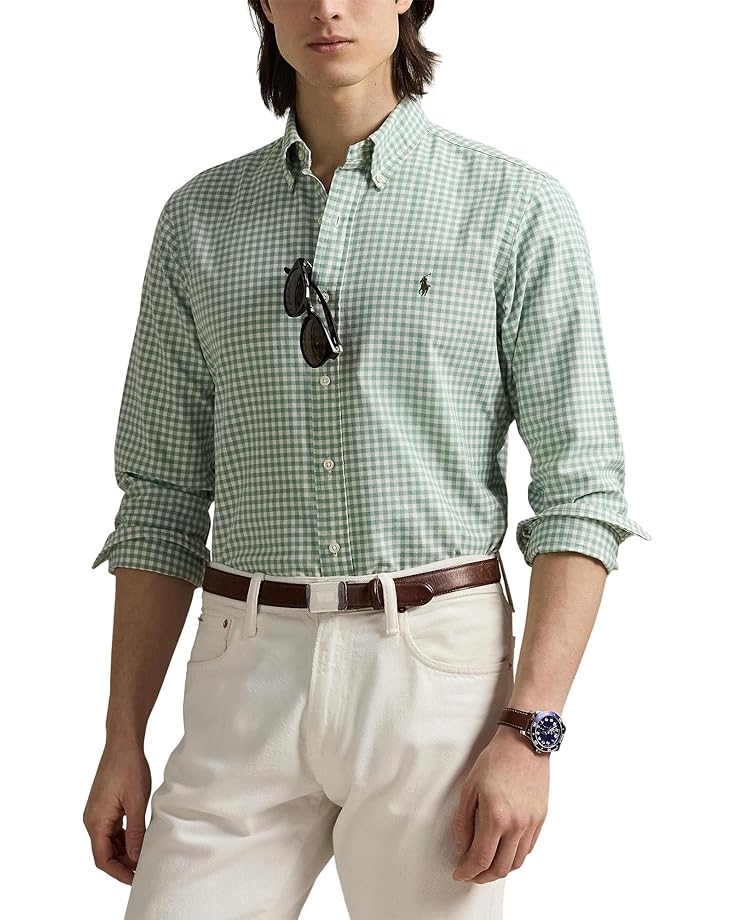 

Поло Polo Ralph Lauren Classic Fit Gingham Oxford Shirt, цвет Lovat Nevis