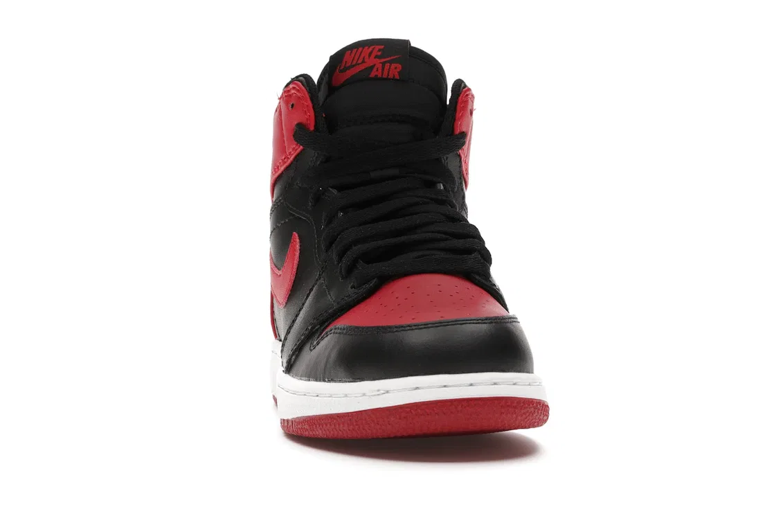 Детские кроссовки с высоким верхом Jordan 1 Retro Jordan, Black/Varsity Red-White — фото 2