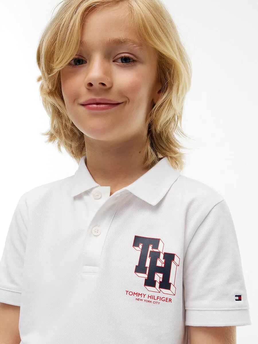 Футболка TOMMY HILFIGER белого цвета — фото 3