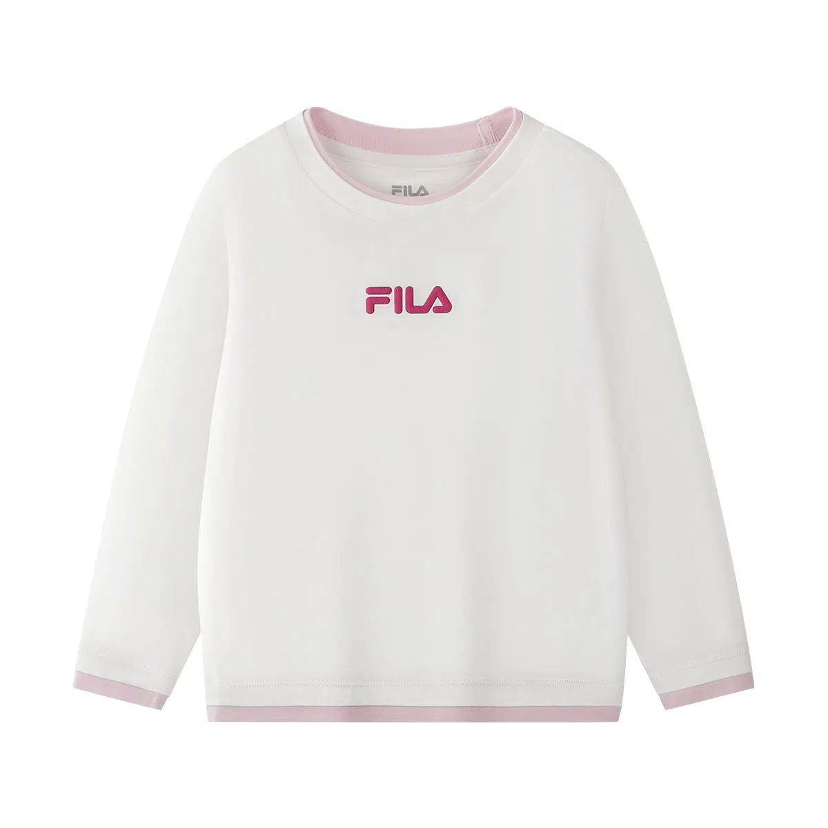 Детская футболка с круглым вырезом и принтом FILA KIDS, Белая