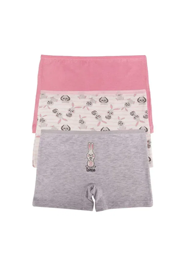 Детские шорты для мальчиков с принтом 3-Pack Girls' Boxers Mixed Colors Dominant, Mixed Color-82