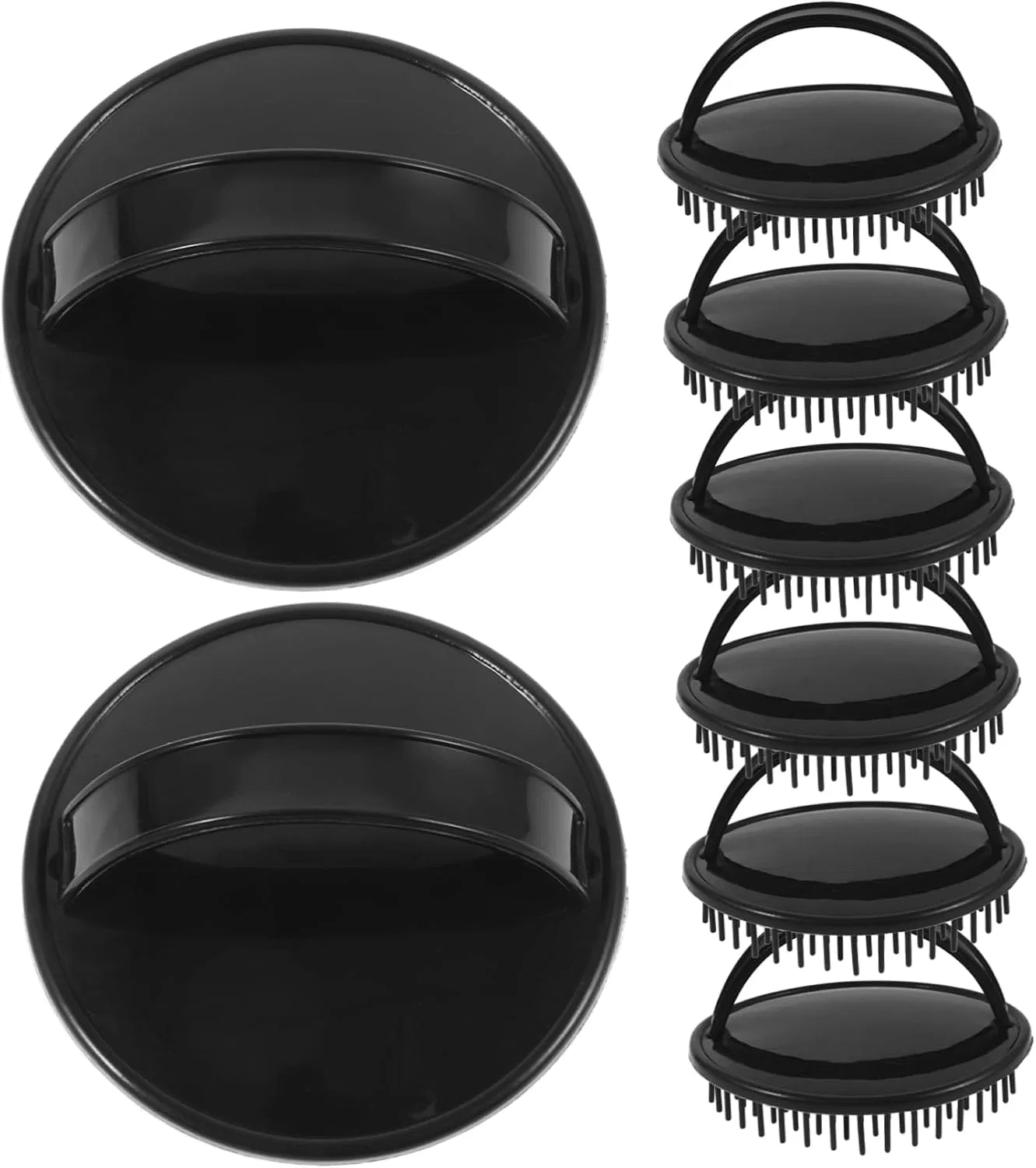 Набор скрабберов для кожи головы Silicone Hair Massager Beavorty, 32 шт, 7.5x7.5x4.5 см, Black — фото 2