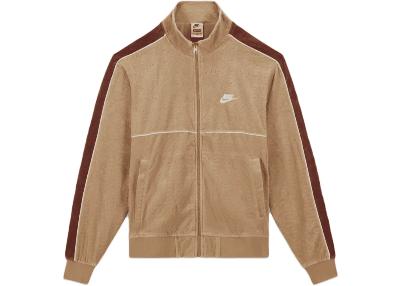 Мужская куртка велюровая Supreme Nike Velour Track Jacket, Tan
