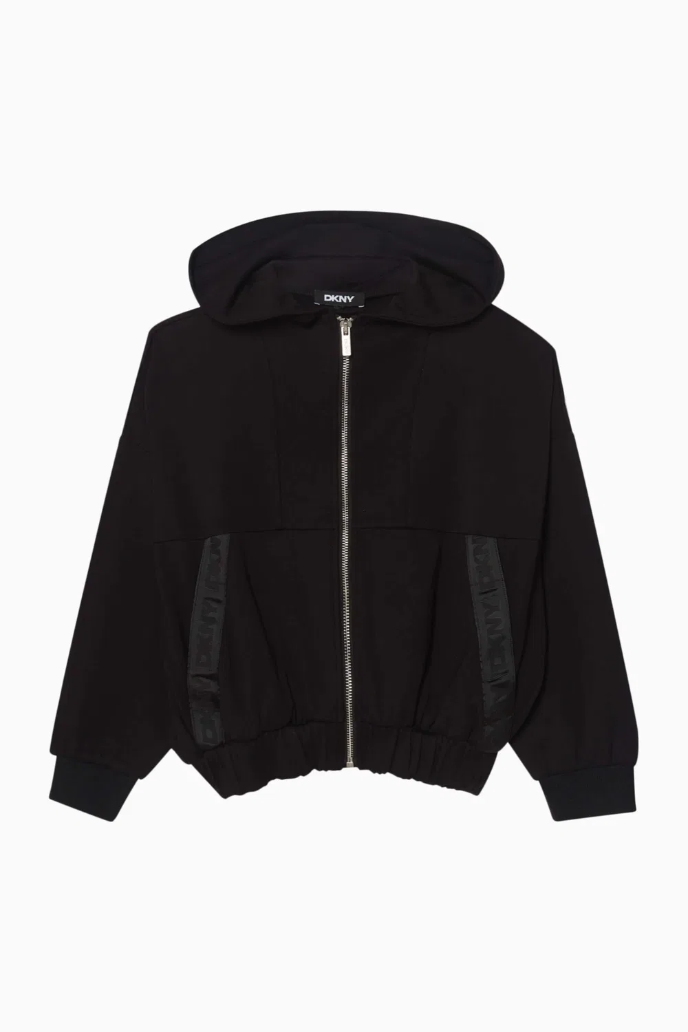 Худи на молнии с логотипом DKNY, черный