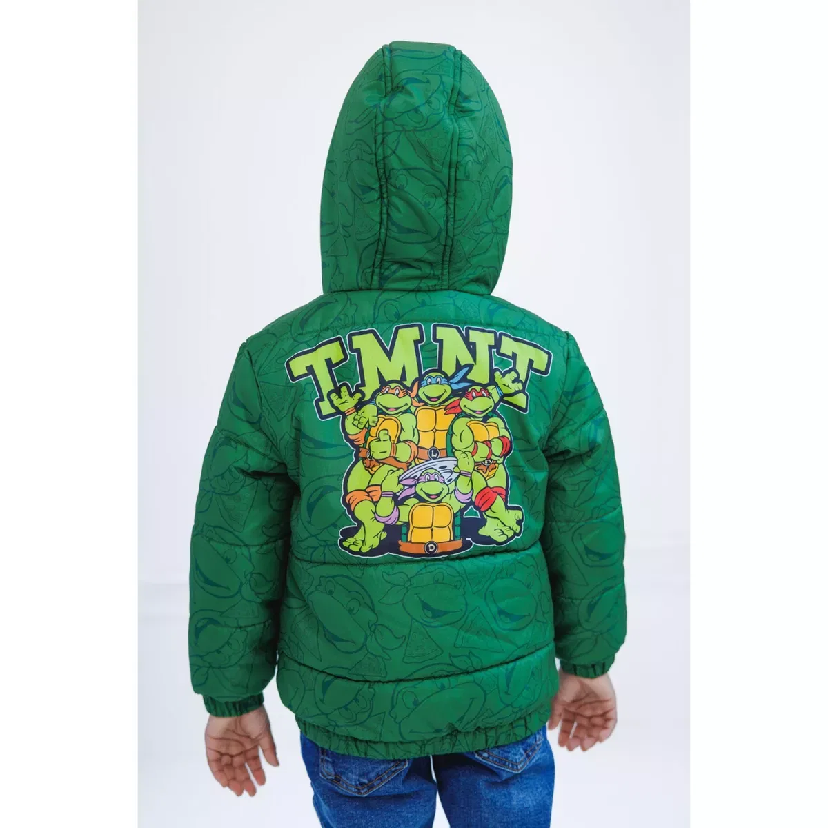 Детское пальто-пуховик для мальчиков с принтом Teenage Mutant Ninja Turtles, Green — фото 4
