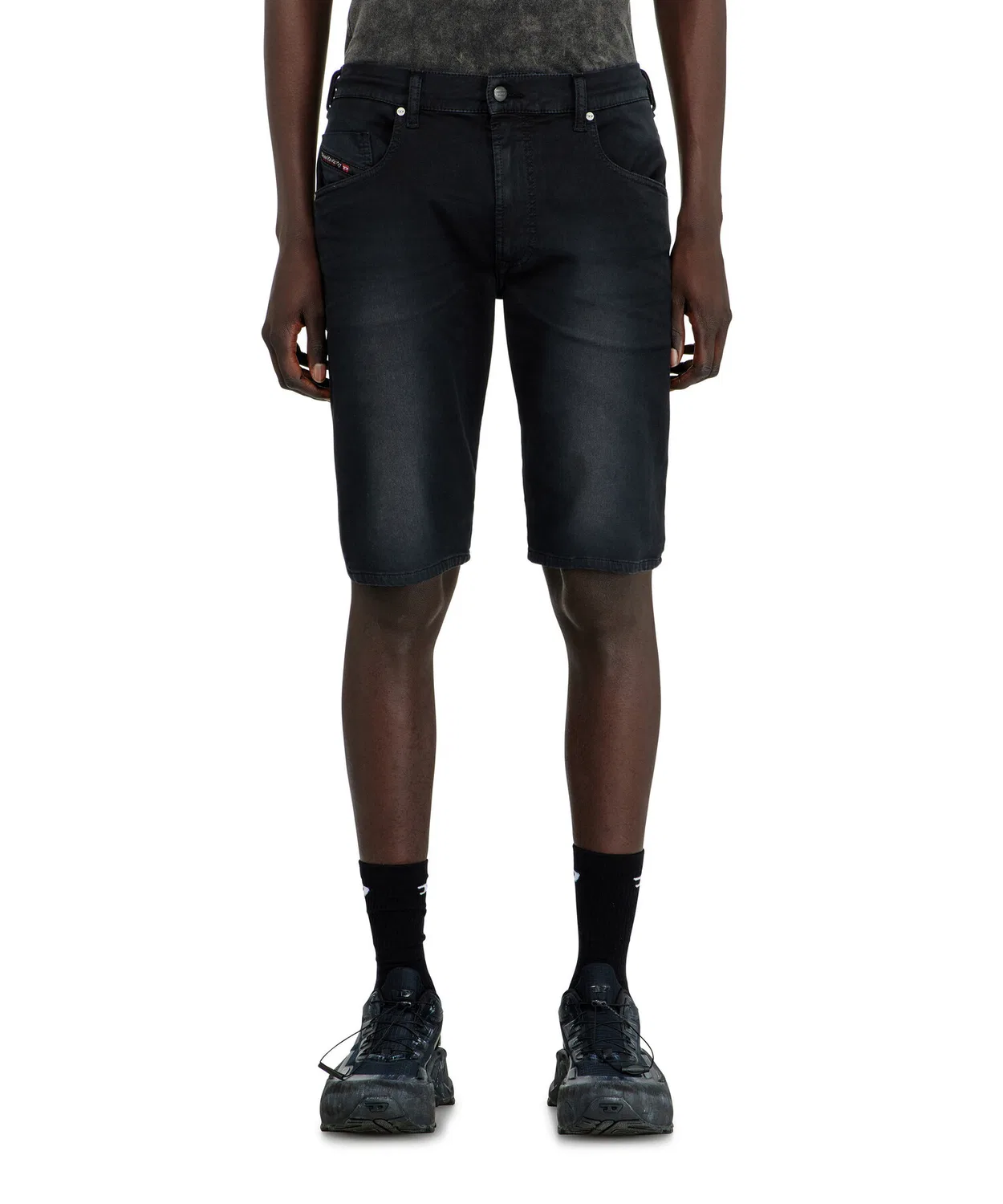 Мужские джоггеры-шорты с принтом D-KROOLEY-SHORT DIESEL, Black