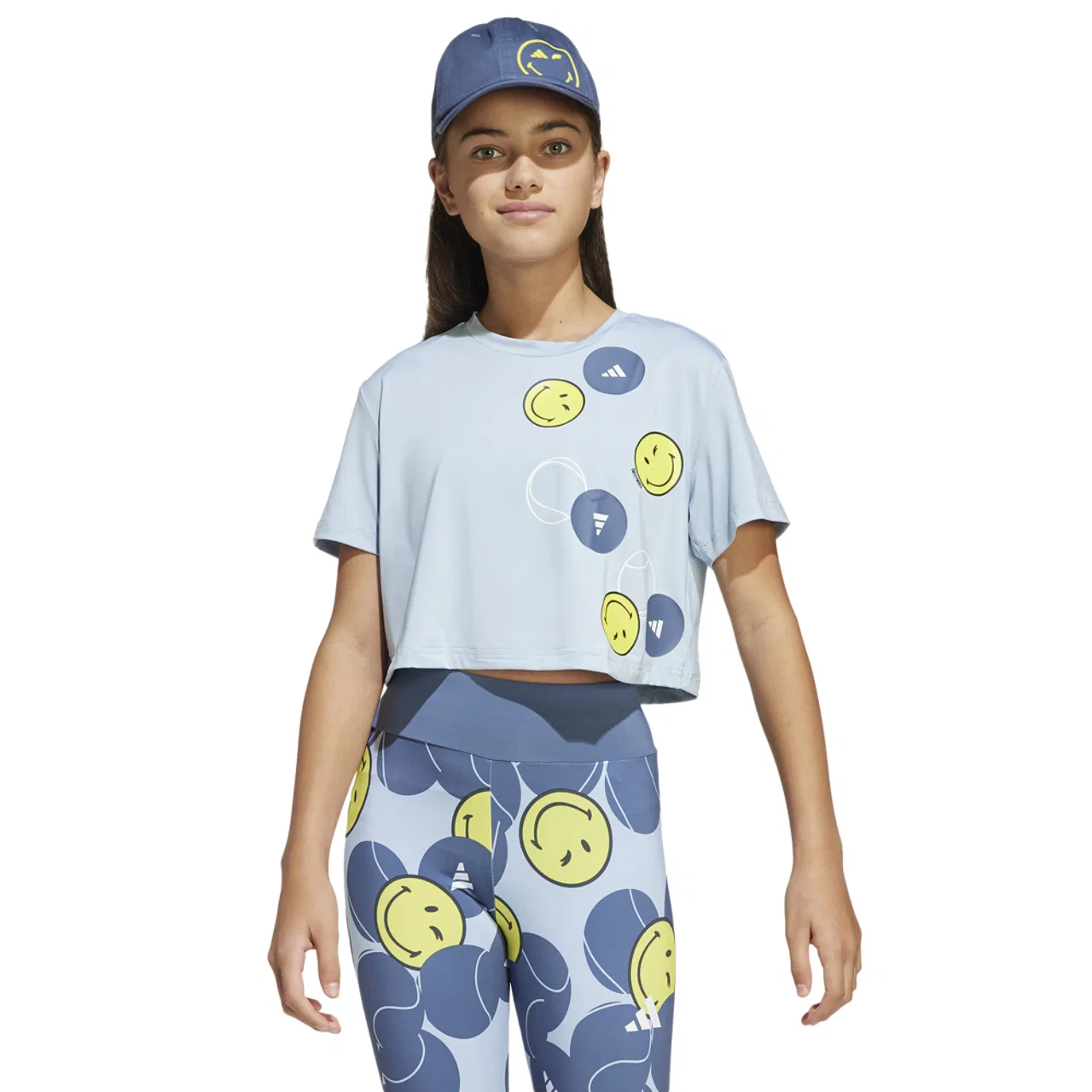 Детская футболка для мальчиков с технологией Climacool коллекции Smiley World Sportswear Adidas, Preloved Ink/Wonder Blue
