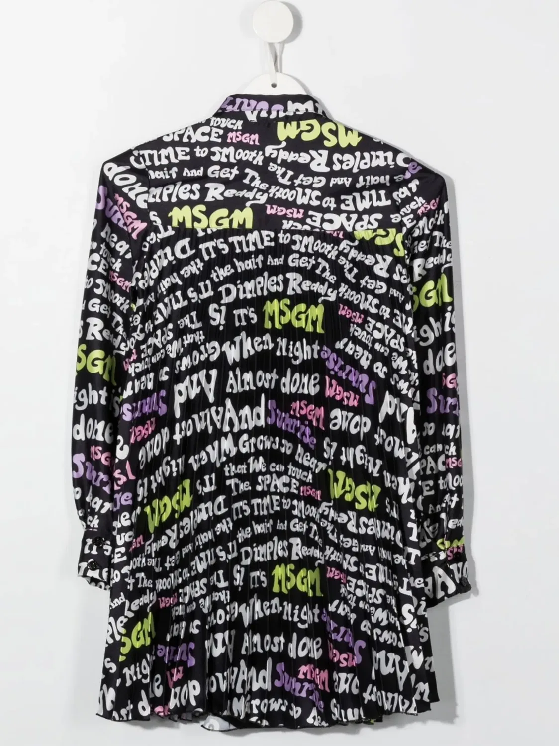 Платье-рубашка с графическим принтом MSGM, черный — фото 3