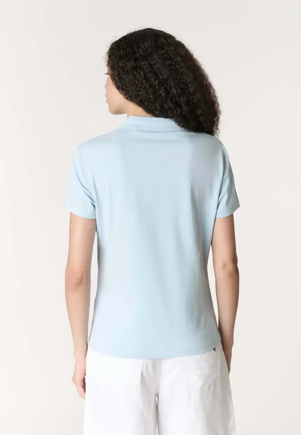 Поло с V-образным вырезом, stretch, U.S. Polo Assn., light blue, светло-голубой — фото 3