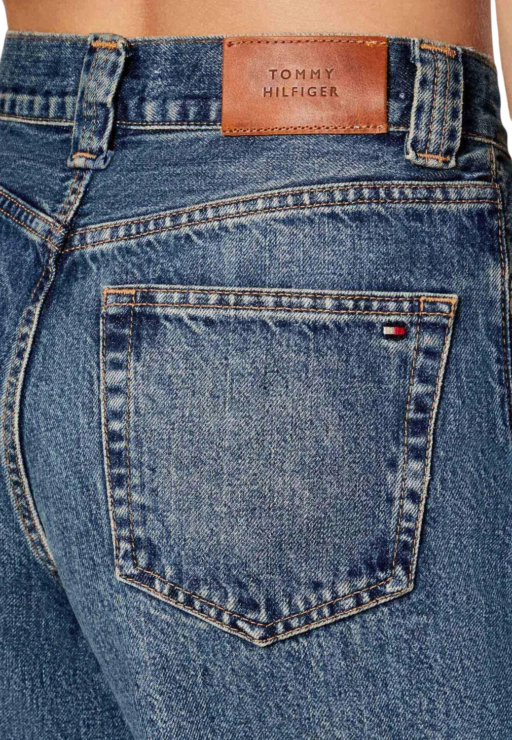 Женские джинсы с принтом Tommy Hilfiger, Blue — фото 4