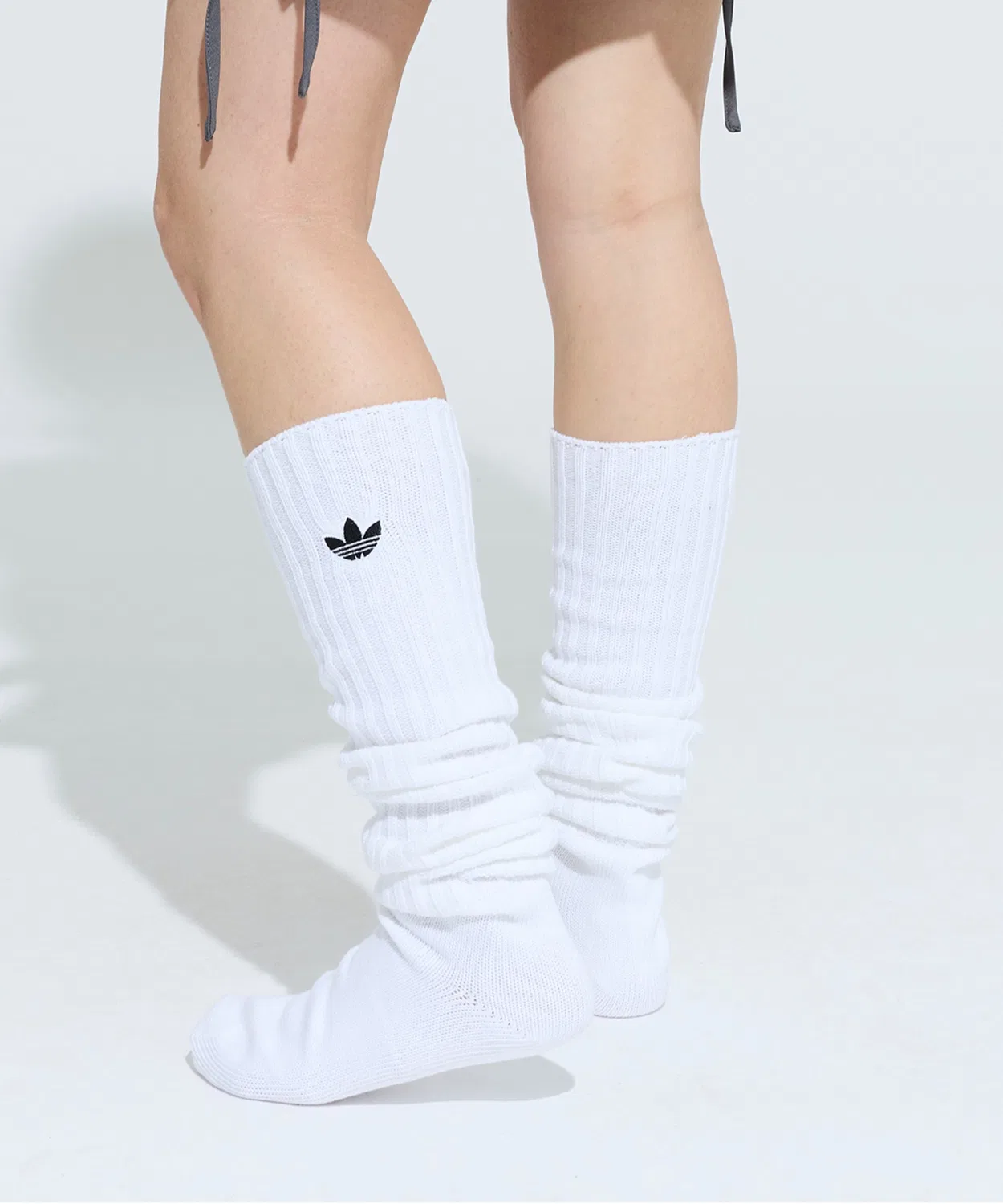 Носки с принтом Slouchy Crew Socks Adidas, Белый — фото 2
