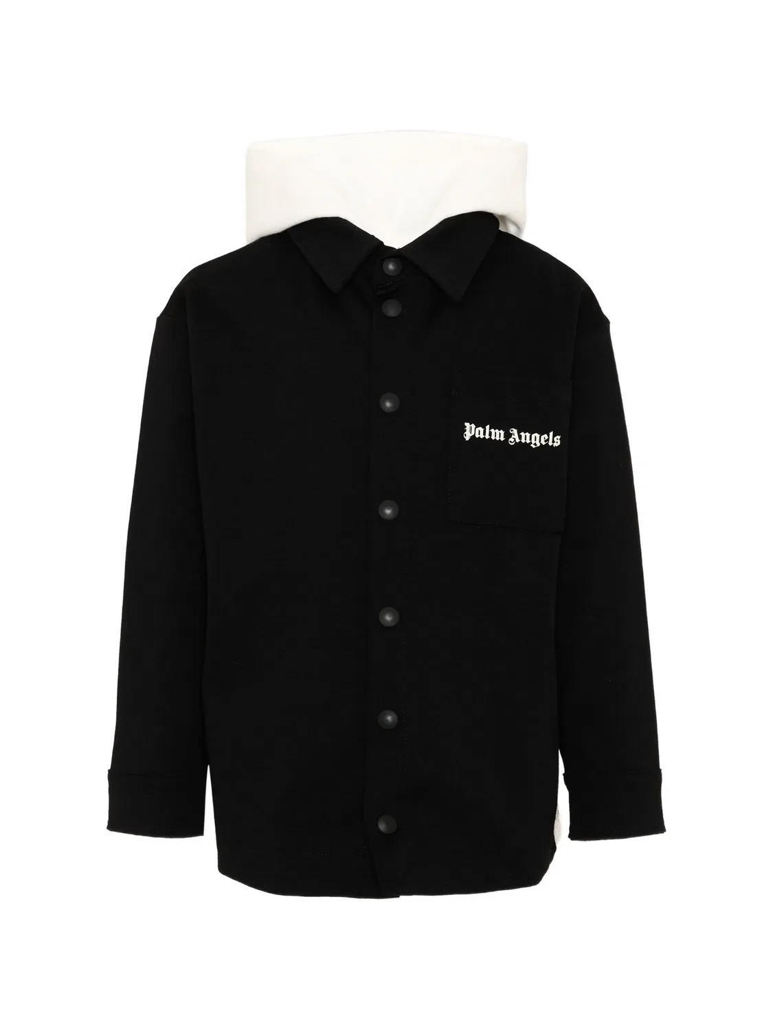 Куртка с капюшоном и логотипом Palm Angels Kids, черный