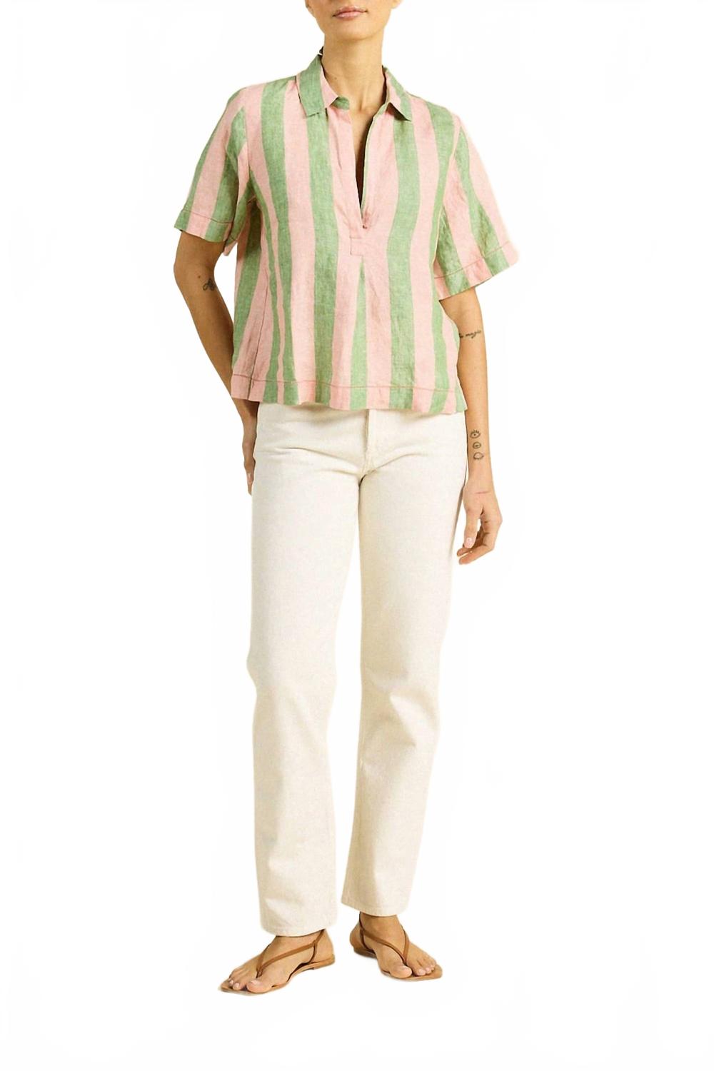 

Рубашка Cora с принтом арбузной полосы TROVATA, Watermelon Stripe