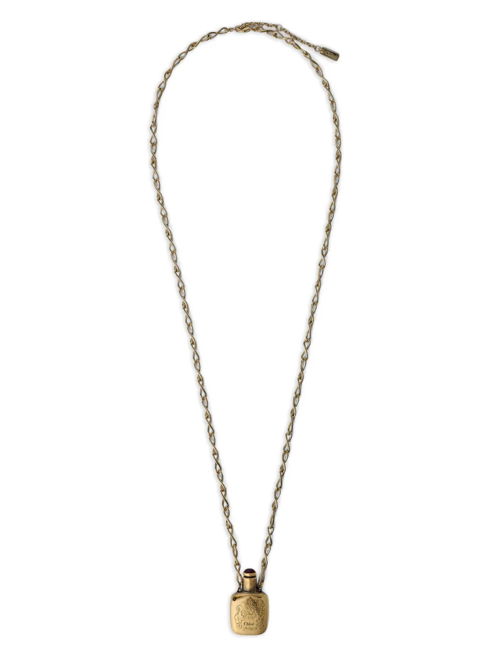 

Кулон в виде квадратного флакона Elixir на цепочке Chloé, золотой
