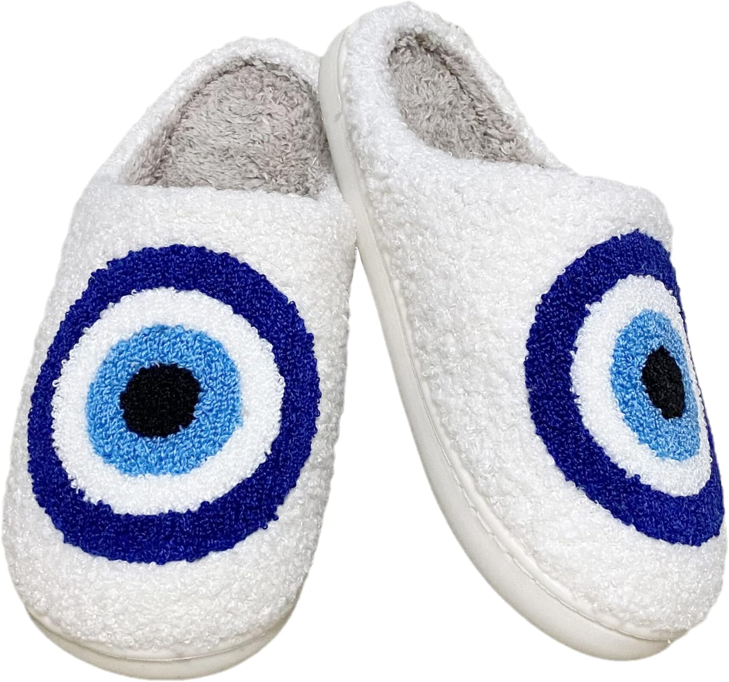 

Тапочки DakinFu для женщин и мужчин с милыми злыми глазами, клубничные тапочки, плюшевые мягкие теплые домашние тапочки для спальни, Evil Eyes