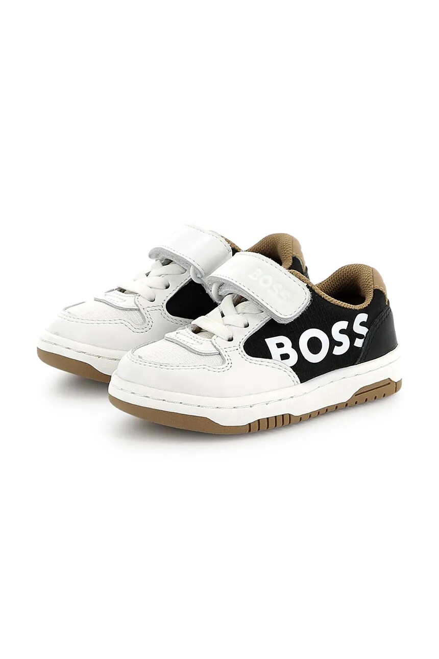 

Детские кожаные кроссовки Boss, белый