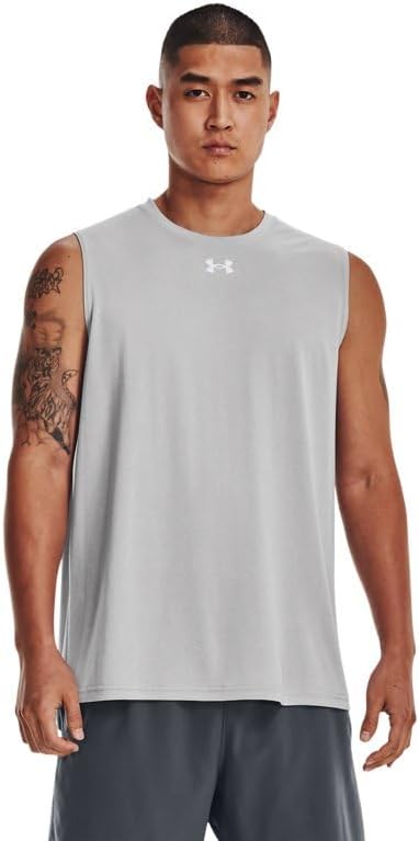 

Under Armour мужская футболка Team Tech Slvls Loose Grey с коротким рукавом, Mod Gray Light Heatherwhite, Белый, Under Armour мужская футболка Team Tech Slvls Loose Grey с коротким рукавом, Mod Gray Light Heatherwhite