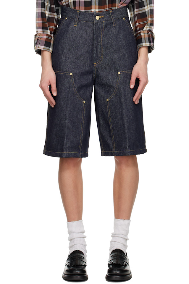 

Джинсовые шорты Nixon с двойными коленями Carhartt Work In Progress, синий