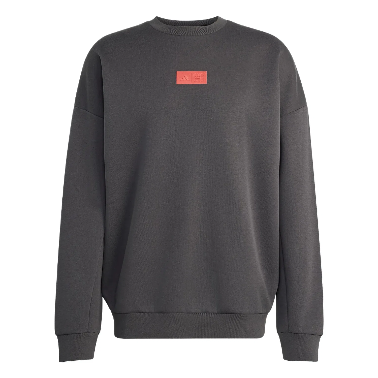 Свитшот мужской с круглым вырезом Adidas Graphite Black/Bright Red