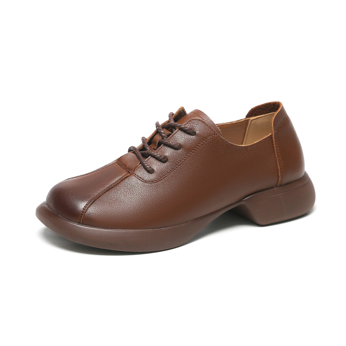 Туфли женские повседневные Women's Casual Shoes Women's Mid-Top Shouba, коричневый — фото 2