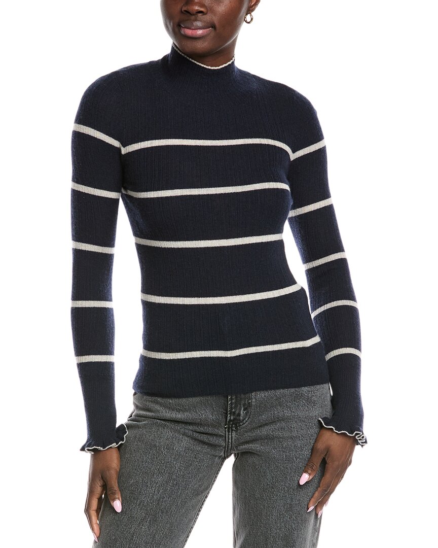 

Осенний кашемировый свитер в бретонскую полоску Autumn Cashmere, синий
