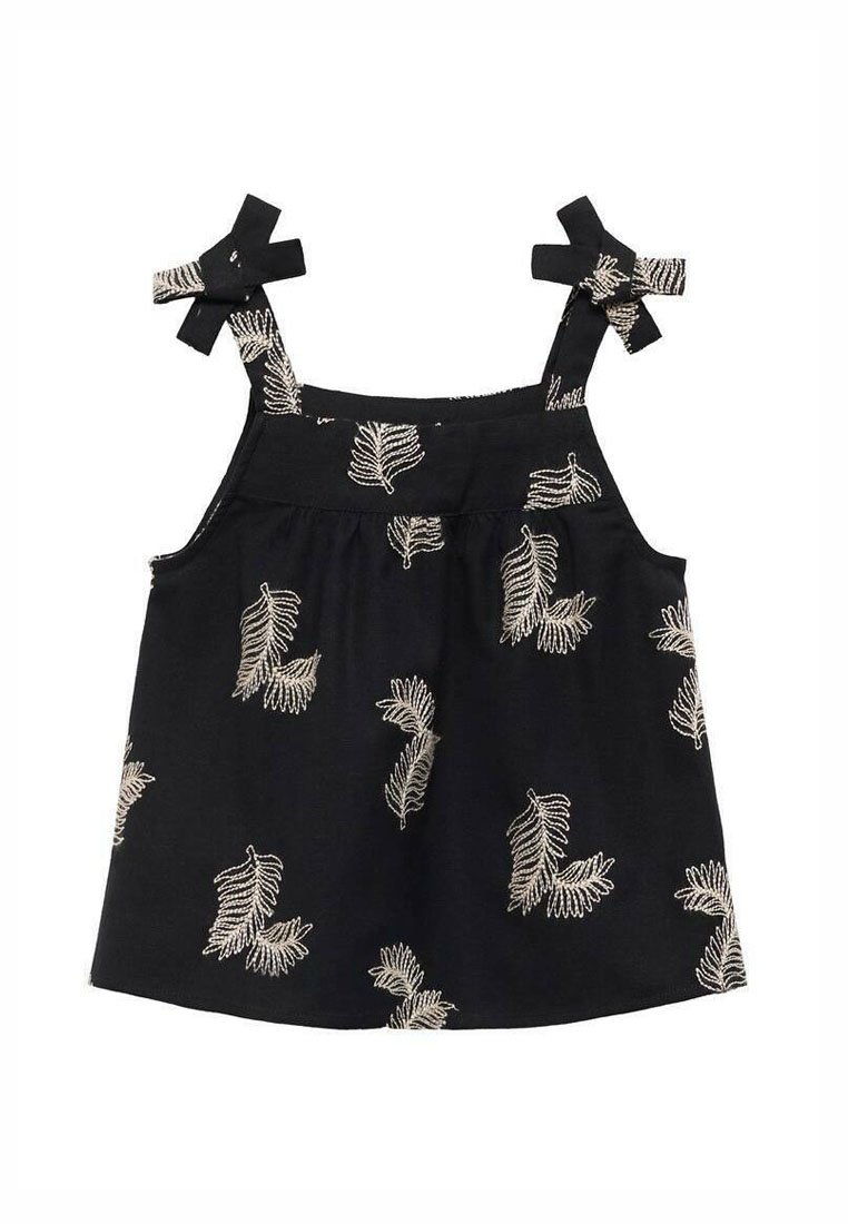 

Топ EMBROIDERED DETAILS Mango Kids, черный
