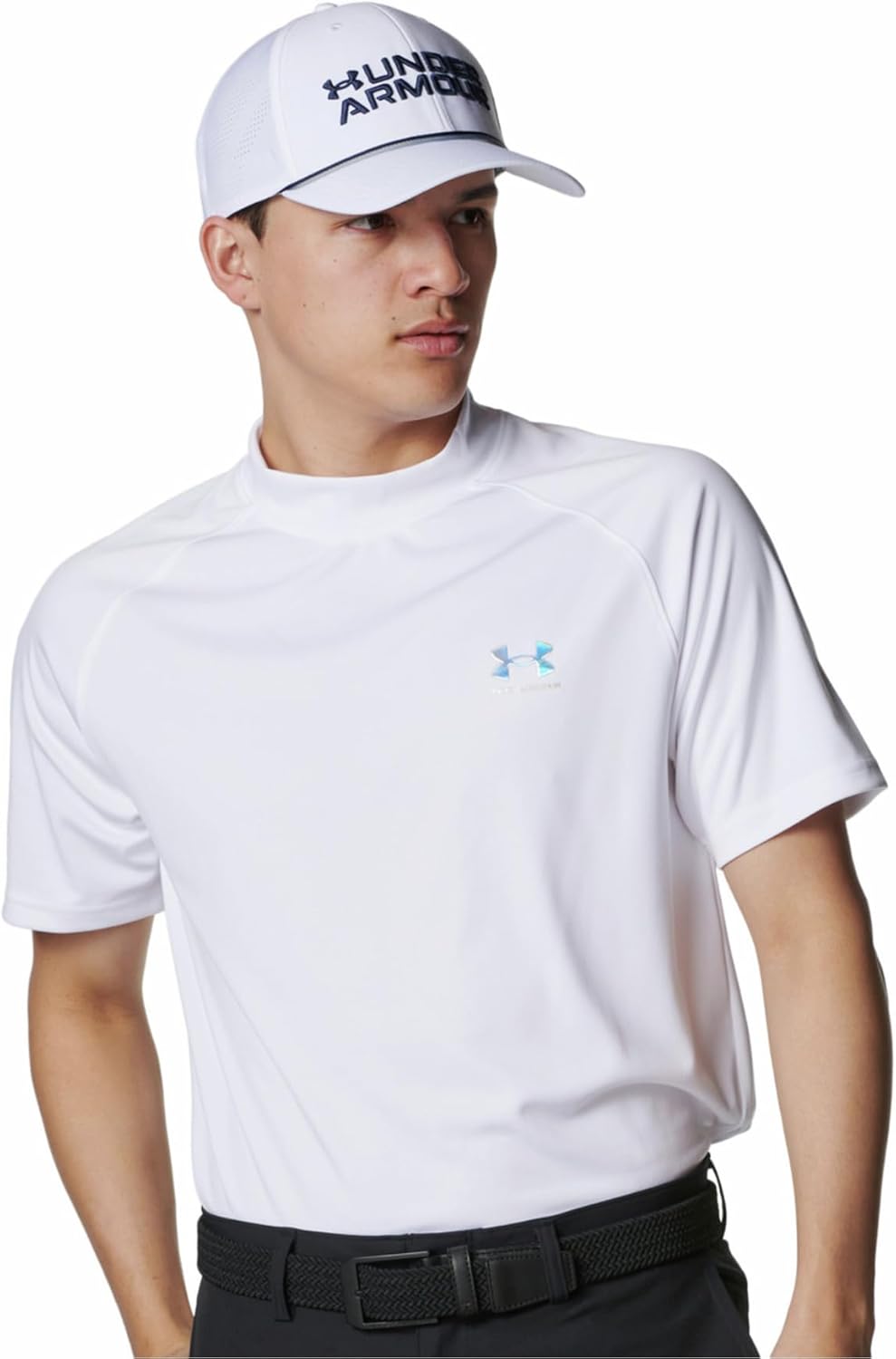 

Мужская поло-рубашка для гольфа UNDER ARMOUR UA ArmorDry с коротким рукавом и воротником-стойкой, белый