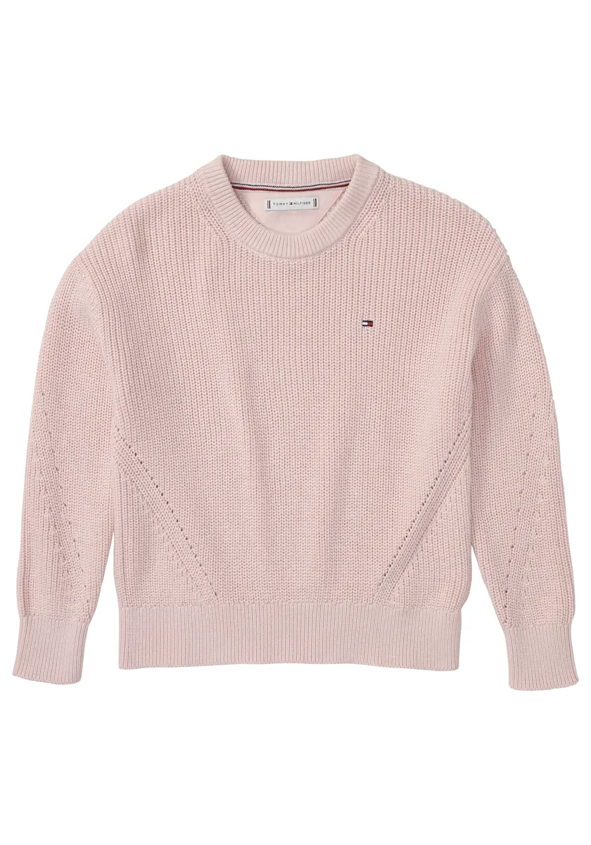

Вязаный свитер Tommy Hilfiger "ESSENTIAL SWEATER", детский до 16 лет, розовый